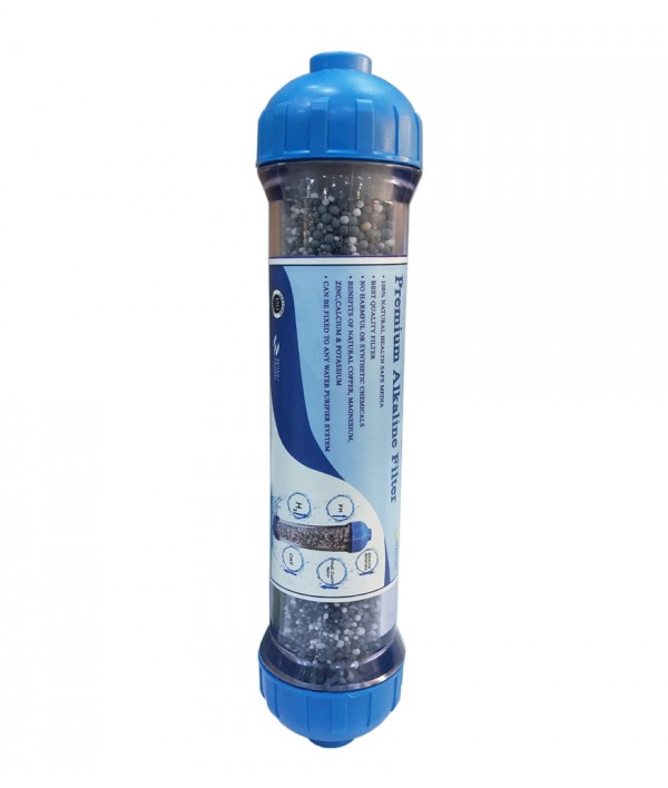 WELLON 10 INCH Premium Alkaline Filter With Anti-oxidant Alkaline Anti Bacterial Anti Ageing Mineral Cartridge With 2 Connecting Elbows Suitable for All Types of Water Purifiers WELLON 10 INCH Premium Alkaline Filter With Anti-oxidant Alkaline Anti Bacterial Anti Ageing Mineral Cartridge With 2 Connecting Elbows Suitable for All Types of Water Purifiers